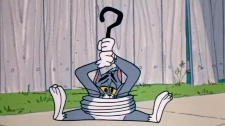 猫和老鼠:汤姆坠楼啦,把自己摔成了弹簧,身体摔出一堆褶子