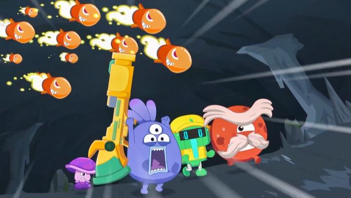 喜羊羊与灰太狼:细菌大王自作自受,射一堆导弹,结果自己挨打了