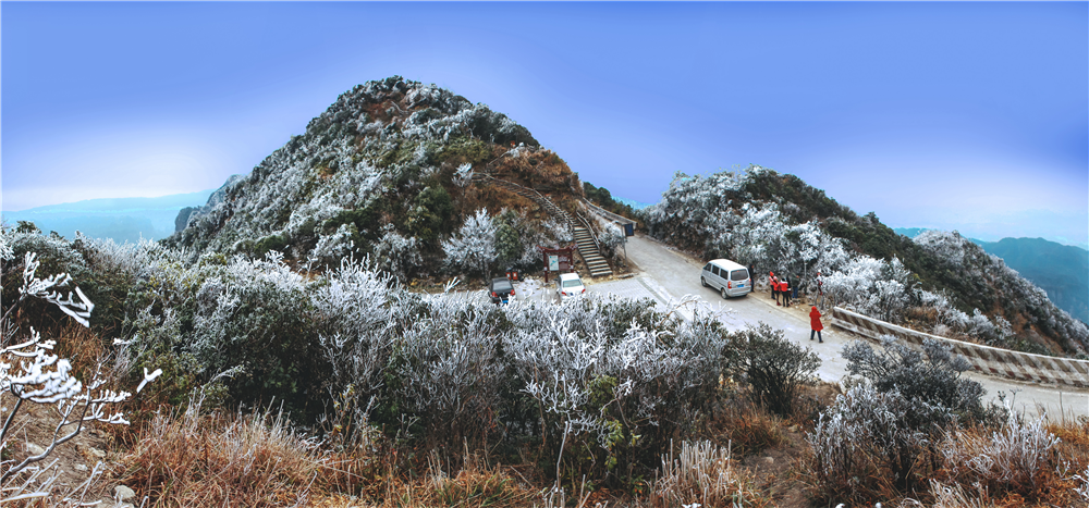 南宁大明山雾凇美景 等您来打卡!