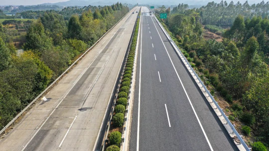 一阶段兴六高速公路南宁往玉林方向全新沥青路面明日9时开放通行今天