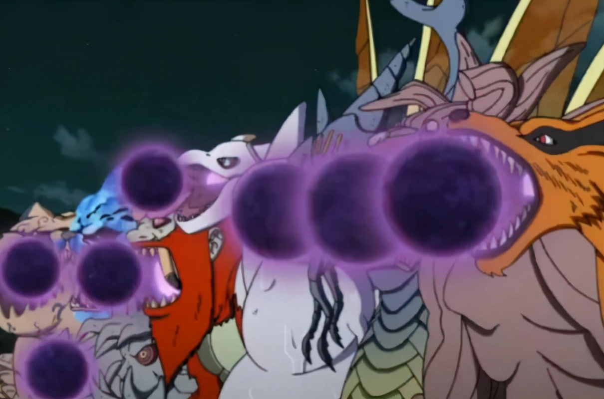 鸣人的头发则是由众多尾兽构造而成,简简单单的排列,却能够呈现出完整