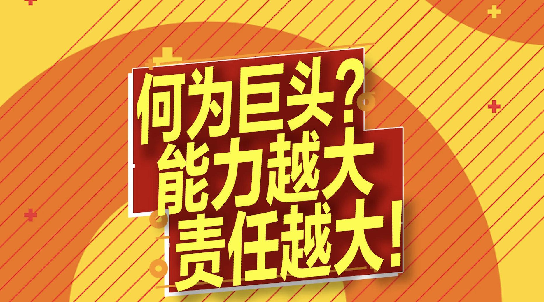何为巨头?能力越大,责任越大!