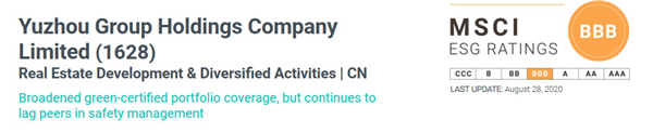 禹洲ESG评级位列内房股第一等级