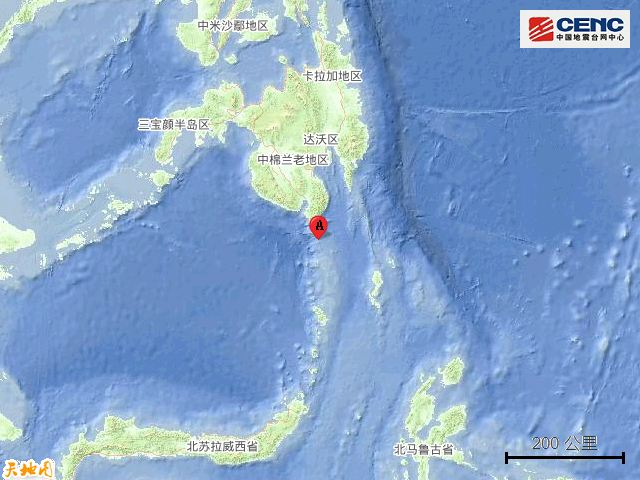 菲律宾棉兰老岛附近发生6.3级左右地震