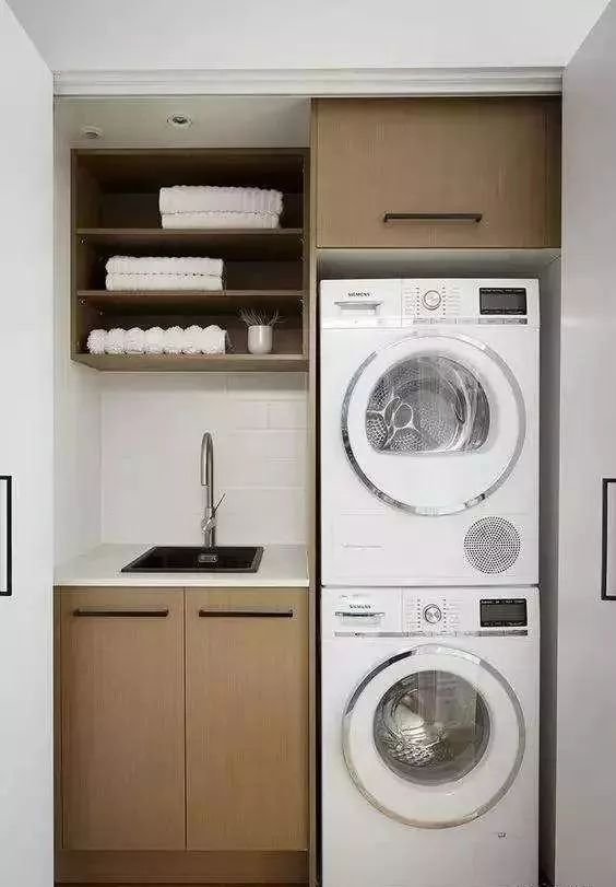 阳台洗衣区这样打造,洗烘晾及收纳功能都可满足休闲区蓝鸢梦想 - Www.slyday.coM