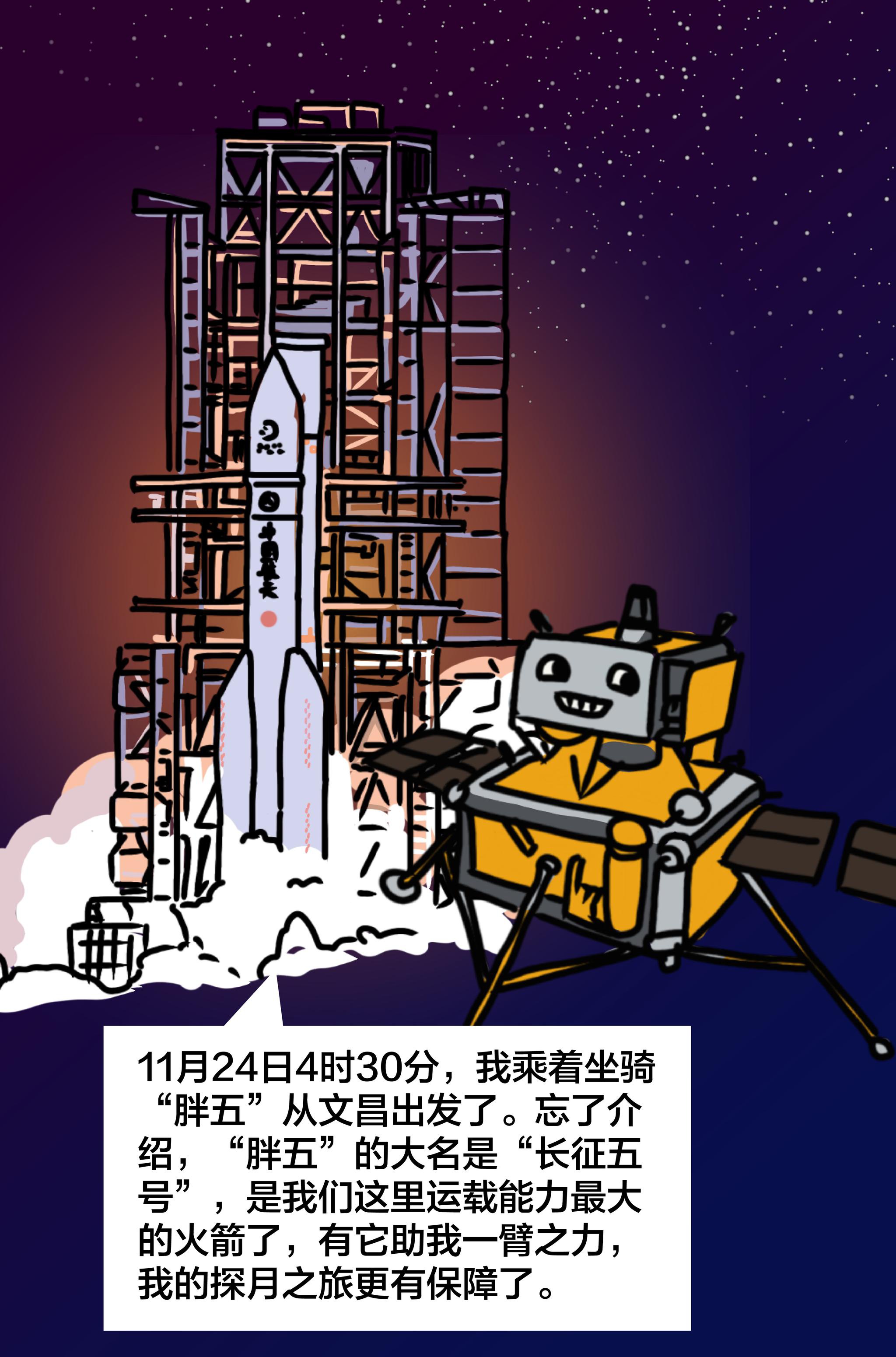 哦忘了介绍,"胖五"的大名是"长征五号",是我们这里运载能力最大的火箭