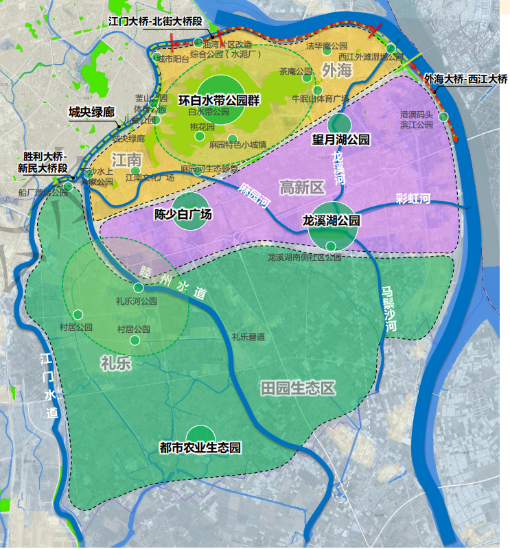 江海区各镇地图图片