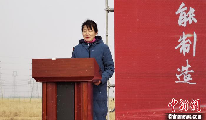 图为青海省海南州副州长独金萍正在致辞. 祁增蓓 摄