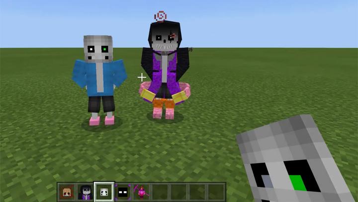 我的世界里魔哒被这2个sans搞的头都大了他们怎么可以这么强呢