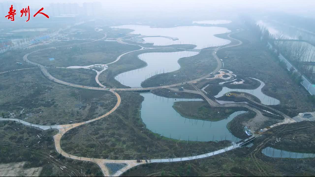 航拍大气磅礴的龙吟湖公园,千年古城多了"城市绿肺"!
