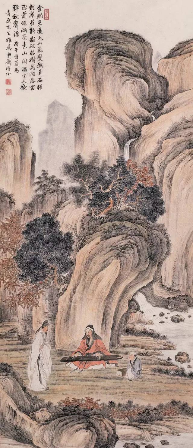 愛新覚羅皇族画家肉筆真筆 愛新覚羅毓宜 作 梅竹双