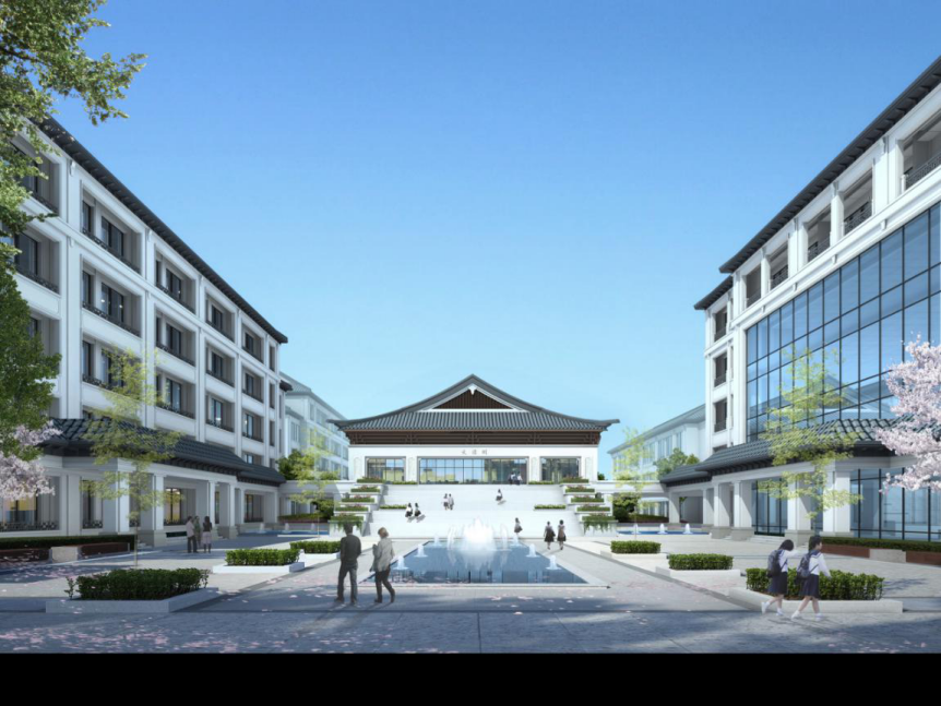 西兴中学改扩建项目将新建42班中学,总建筑面积75466平方米.