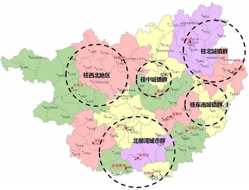 桂林五城区的划分地图图片