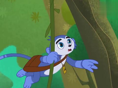 鹿精灵:蓝宝在藤蔓间穿梭,迪尔打来电话,蓝宝掉到了树下