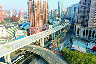 北横通道天目路高架全线结构贯通