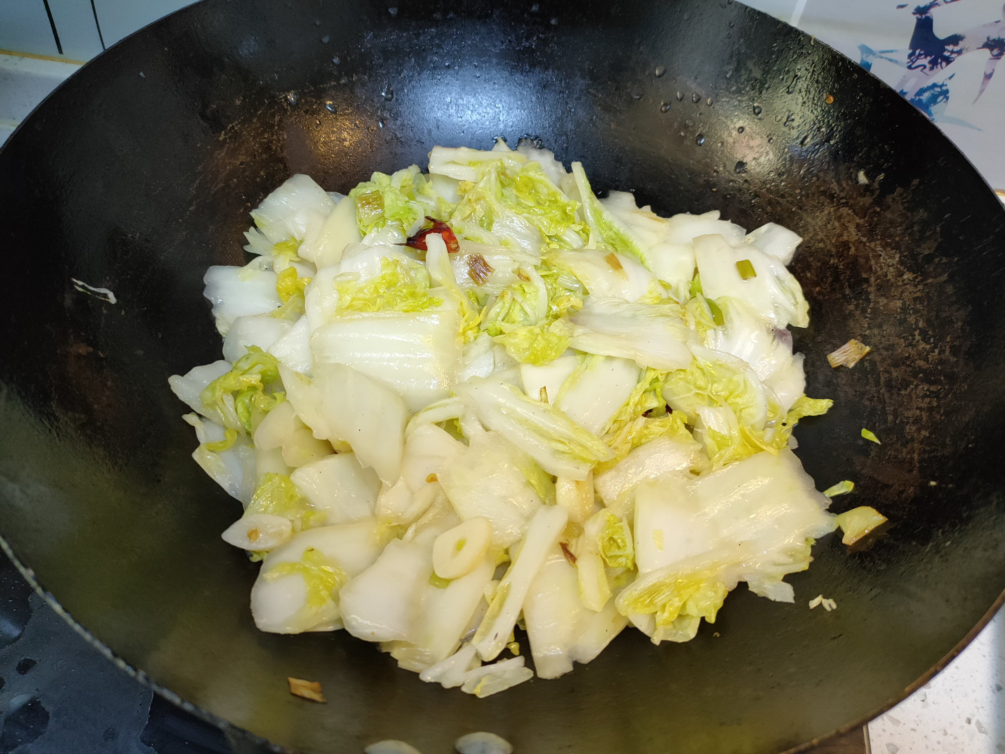 炒白菜,什么时候放醋是关键,顺序弄对了,脆爽好吃不出汤