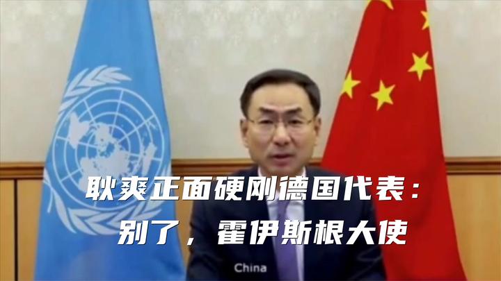 耿爽正面硬刚德国代表:别了,霍伊斯根大使