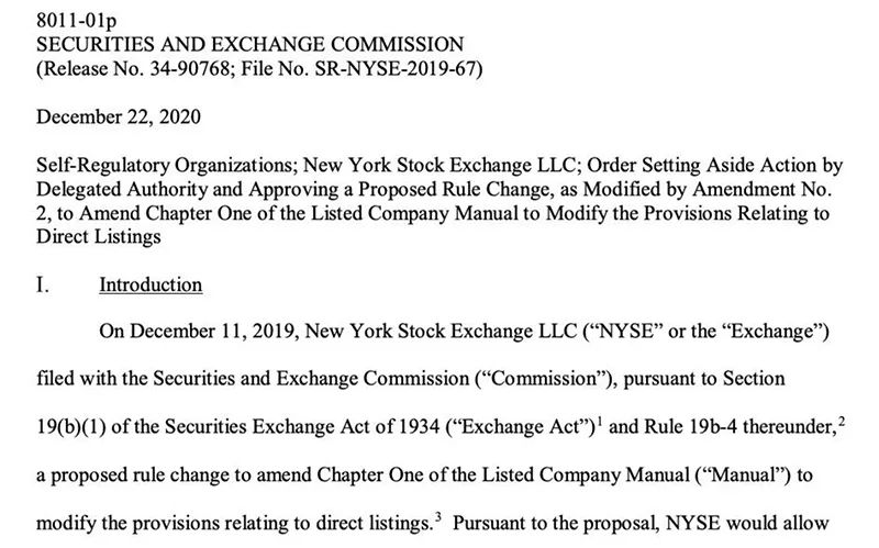 不再需要中介机构，美证监会将允许企业直接上市！