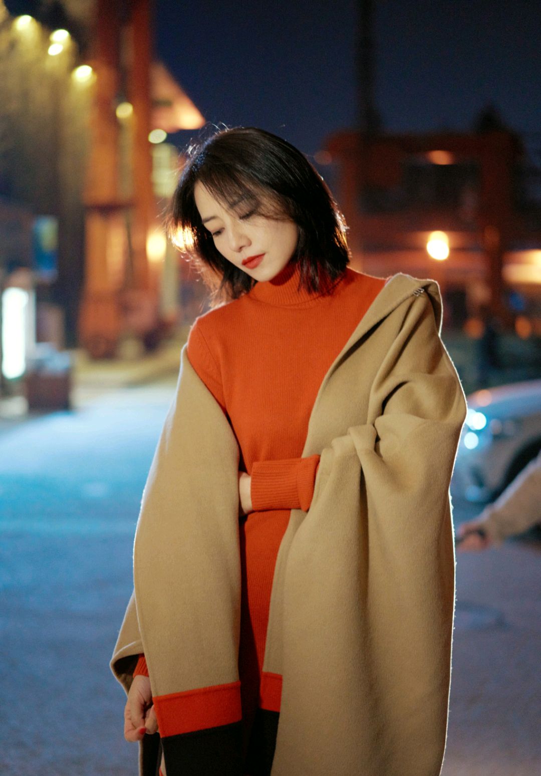 高圆圆不愧是气质女神银色亮片连衣裙精致优雅高级大气有魅力