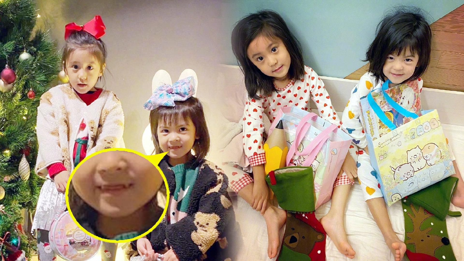 贾静雯晒咘咘波妞起床萌照,波妞露出两颗小虎牙