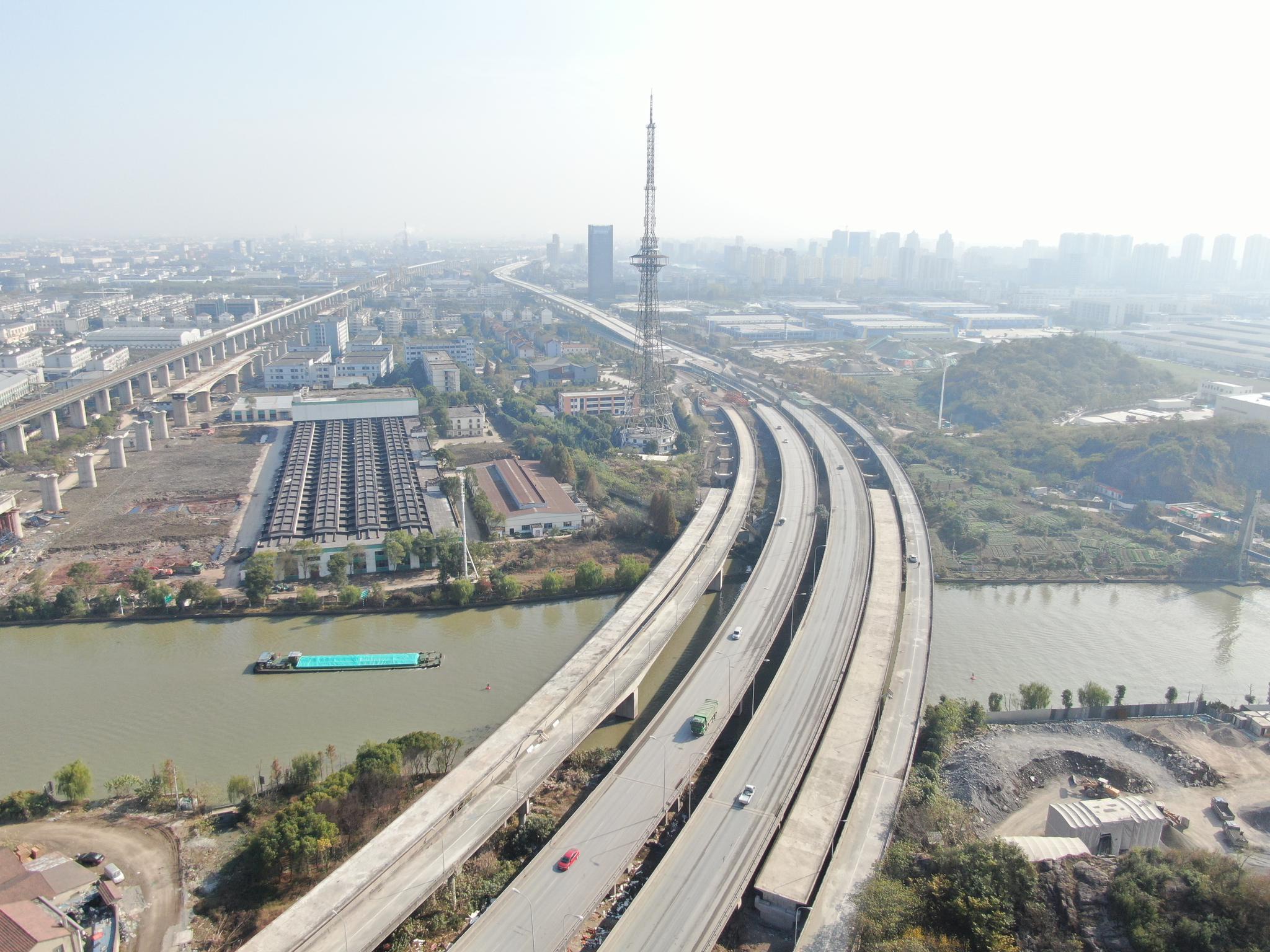 亚运会绍兴分会场首条智慧快速路主线高架全线贯通