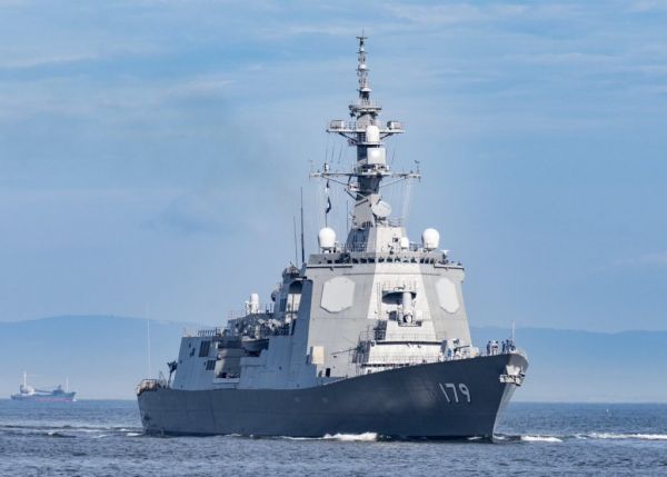 资料图片：日本海上自卫队“摩耶”号“宙斯盾”导弹驱逐舰。（美国海军新闻网站）