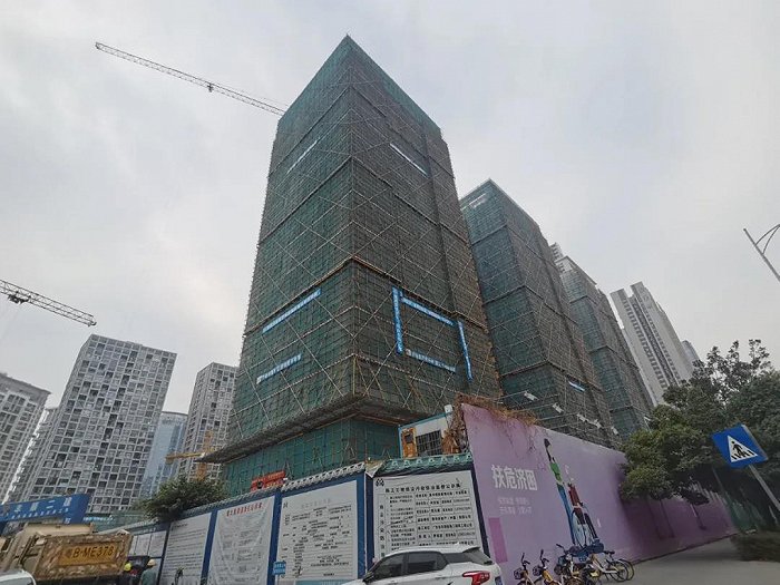 泰华梧桐聚落花园主体建成 图片来源：界面楼谈