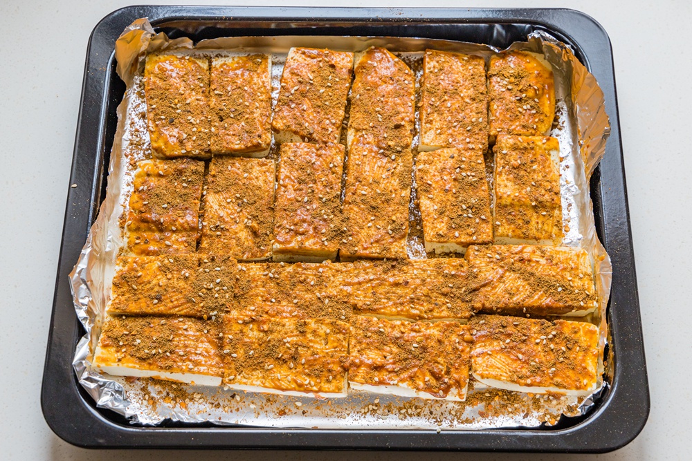 烤箱烤豆腐,在家做出媲美烧烤档的烤豆腐,烧烤的美味如此简单