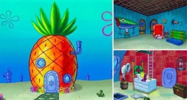 海绵宝宝本身的故事就欢乐颇多,脑洞也很大,比如海绵宝宝里面的房子