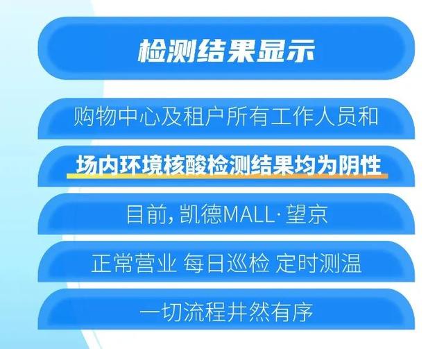 北京望京凯德MALL：所有工作人员和场内环境核酸均阴性