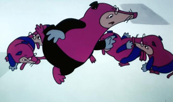 黑猫警长老鼠强盗来偷东西了鼹鼠妈妈赶紧带着宝宝逃命