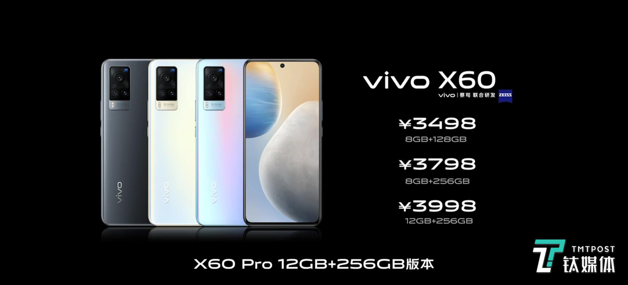 携手蔡司打造高质量移动影像,vivo发布x60系列智能手机 | 钛快讯