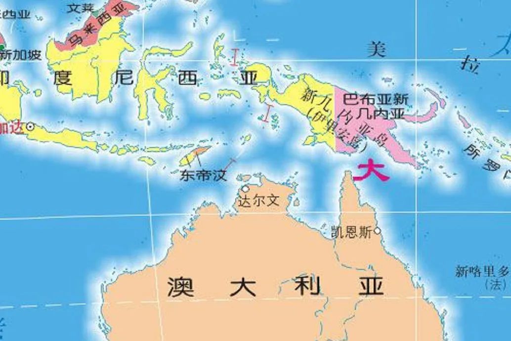 印尼与澳大利亚地图图片