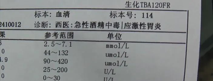 李先生连忙叫来救护车,将妻子送医治疗,经诊断为急性酒精中毒,应激性