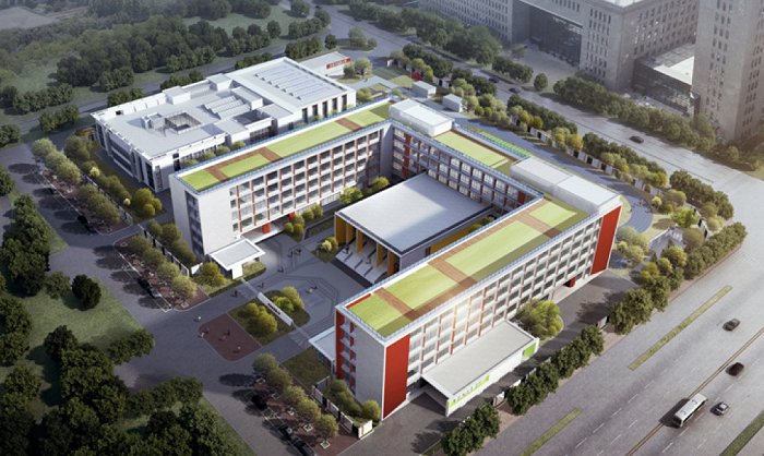 助力建设教育强市西安市宏景小学举行封顶仪式