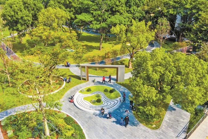 福田区喜添新公园上步绿廊公园建成开放