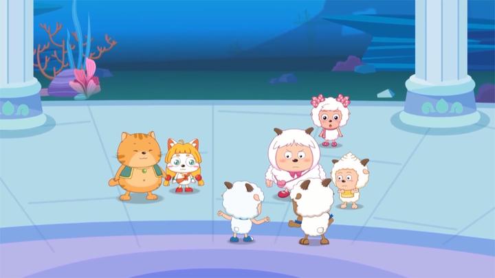 喜羊羊与灰太狼:潇洒哥掉下悬崖啦,大家都好无奈,还得去救他