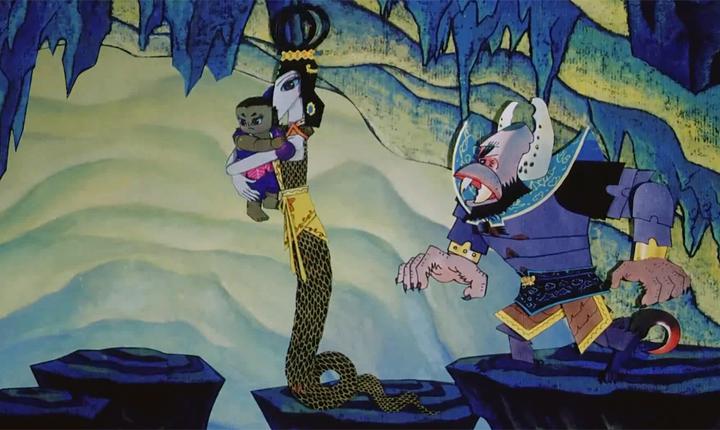 葫芦兄弟:七娃这是认贼作父啊,把蛇精当妈妈,帮蛇精打自己爷爷