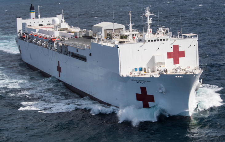 美国海军“仁慈”号（USNS Mercy T-AH-19）医院船 图源：USNI