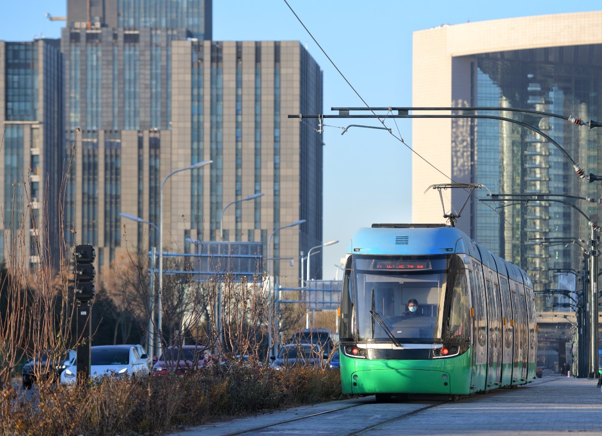 "乘客您好,欢迎乘坐亦庄新城现代有轨列车t1线.