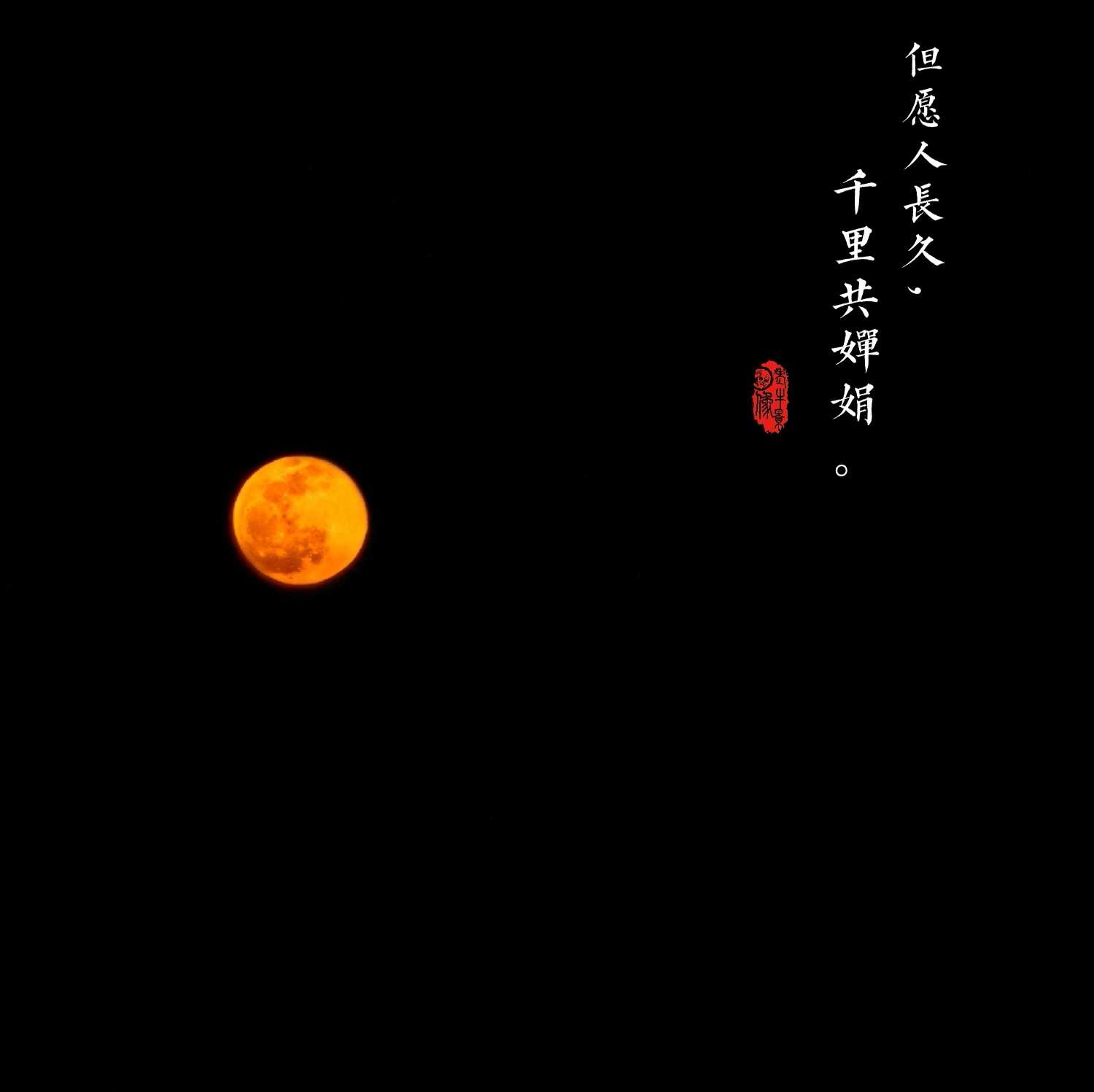 但愿人长久千里共婵娟