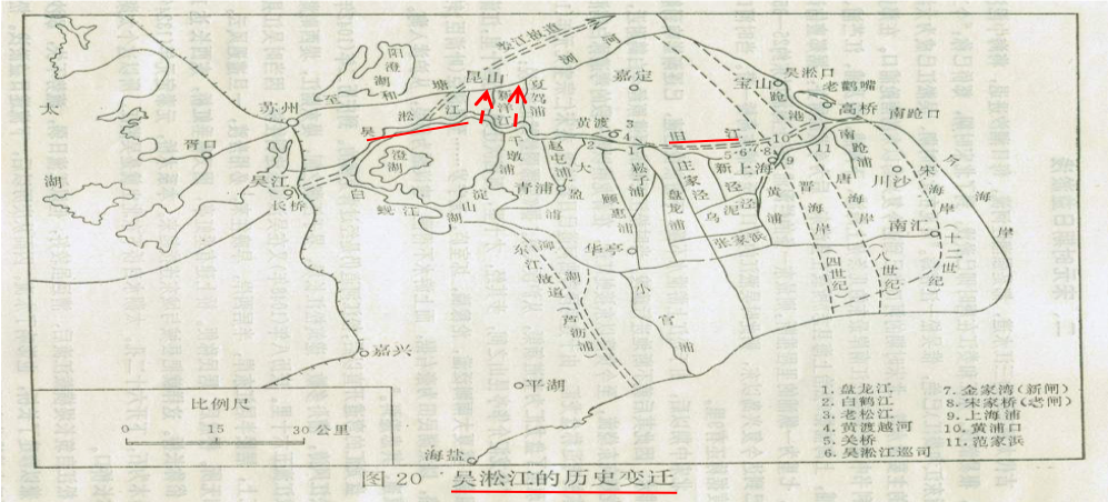 尽管如此,古代太湖下游的三江水道, 都是强潮性河流, 每日潮汐进退