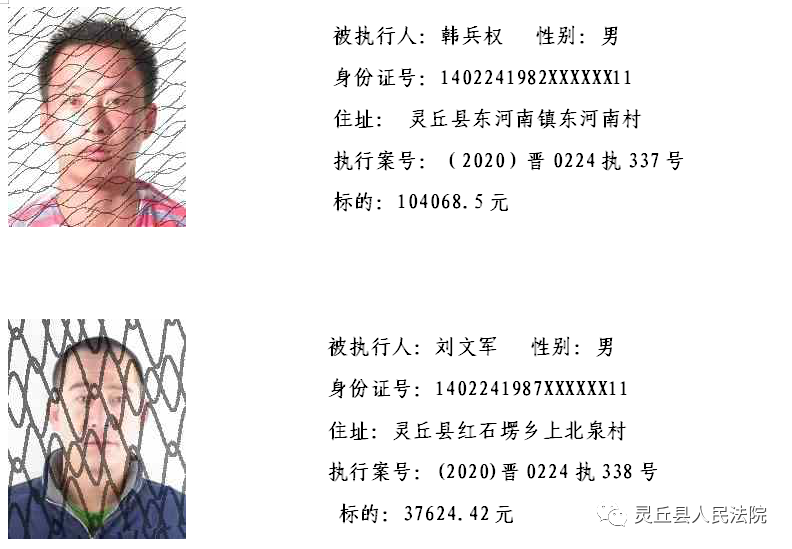 大同又一批失信被执行人被集中曝光