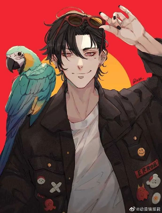 一组酷酷的男生插画这神仙画风颜值满分