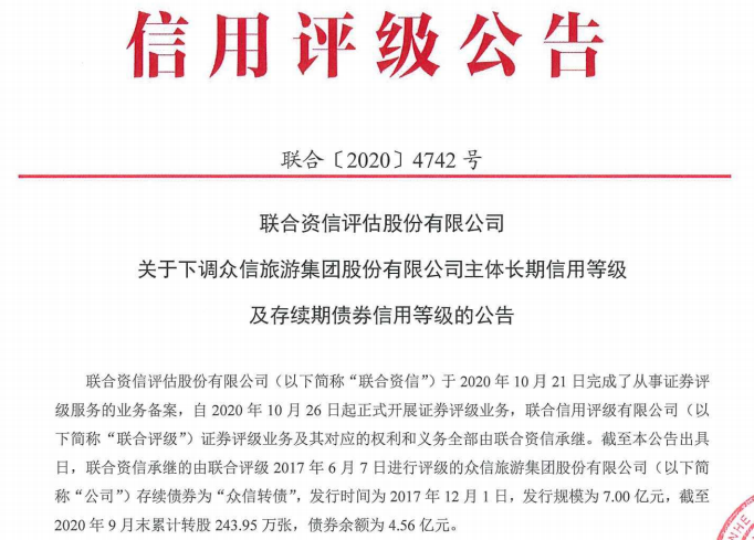 众信旅游被下调评级：4亿债券瑟瑟发抖 投资者期盼过圣诞