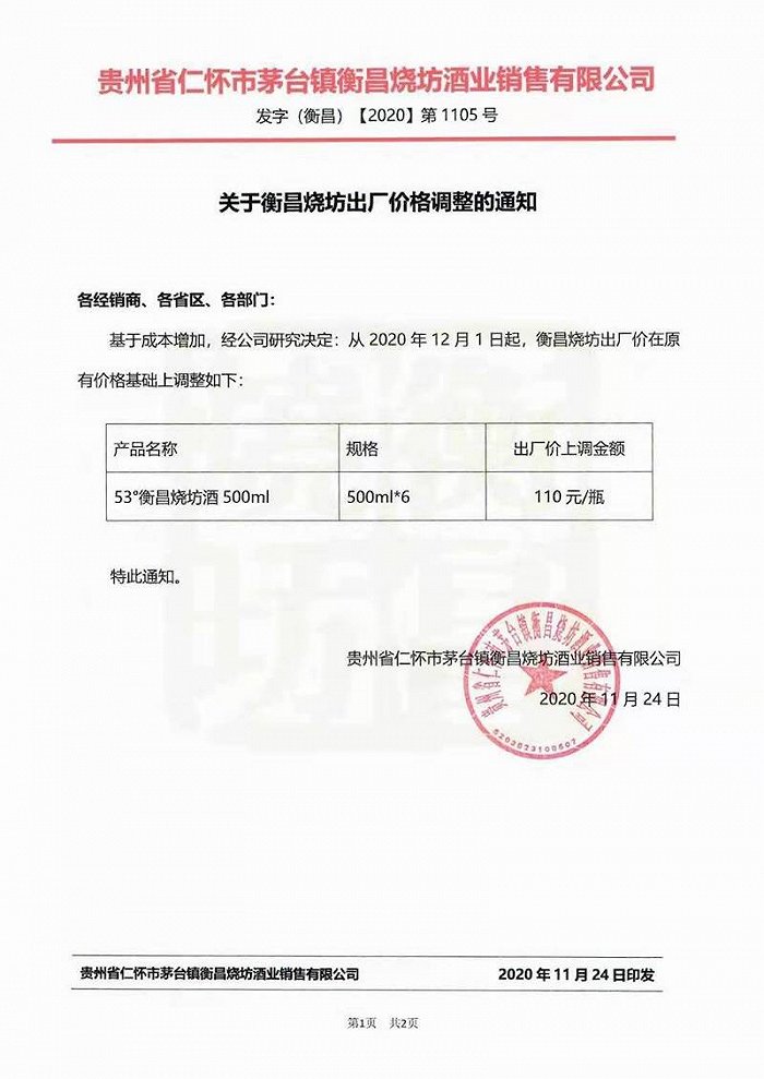 酱酒热持续升温，能否撑得起衡昌烧坊频频提价？