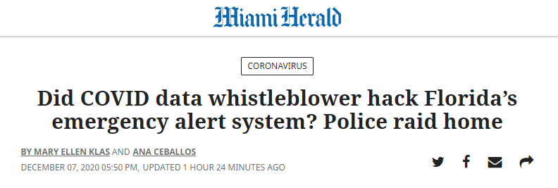  截图来自当地媒体《迈阿密先驱报》的报道