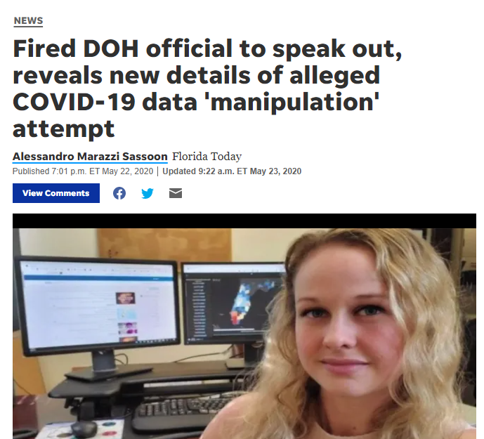  图为当时美国媒体《今日佛罗里达》对此事的报道，图中女子为琼斯