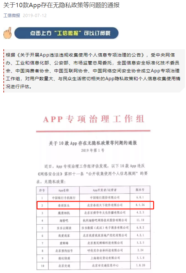春雨医生app 违规收集个人信息 屡次被通报 张锐 新浪财经 新浪网 春雨医生app 违规收集个人信息 屡次被通报 张锐 新浪财经 新浪网