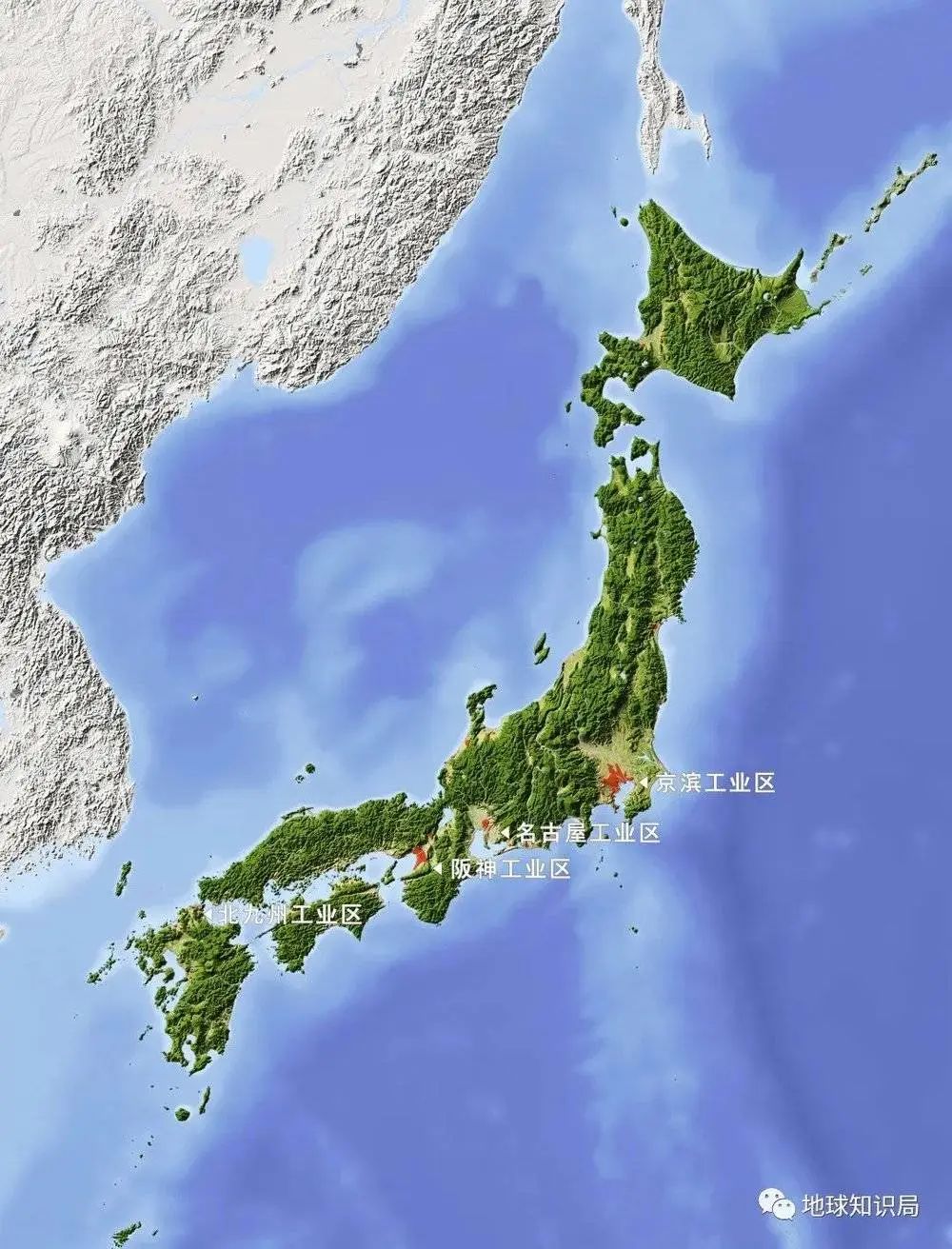 日本是一个人口密集但又多山的国家,超过70%的日本人居住在本州岛
